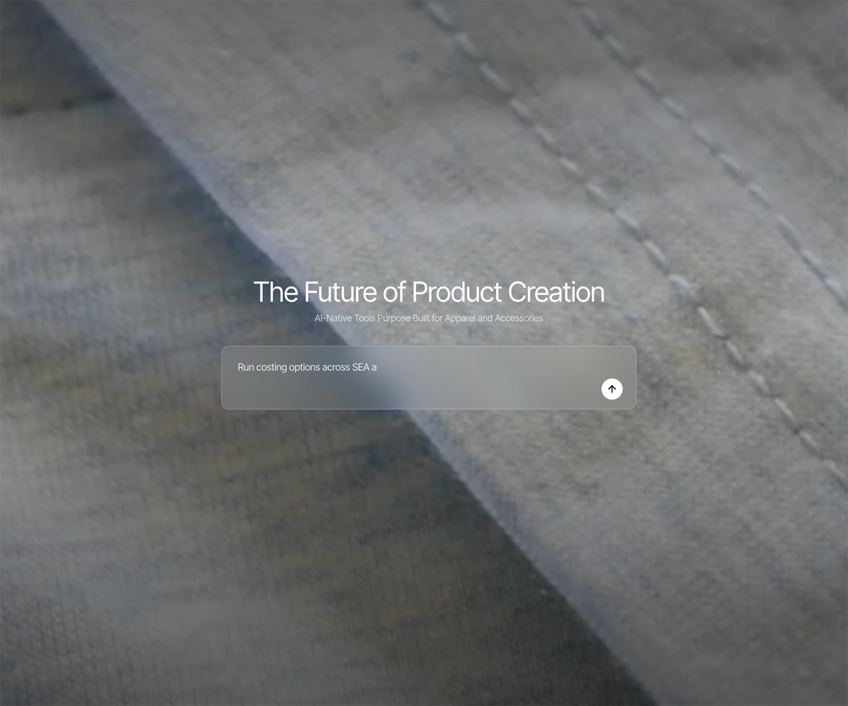 Calico website: The Future of Product Creation, AI-native tools for apparel and accessories